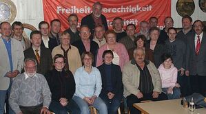 Der gesamte neue Kreisvorstand der SPD mit Klaus Franz und Alfred Kett vom Ortsverein Freystadt